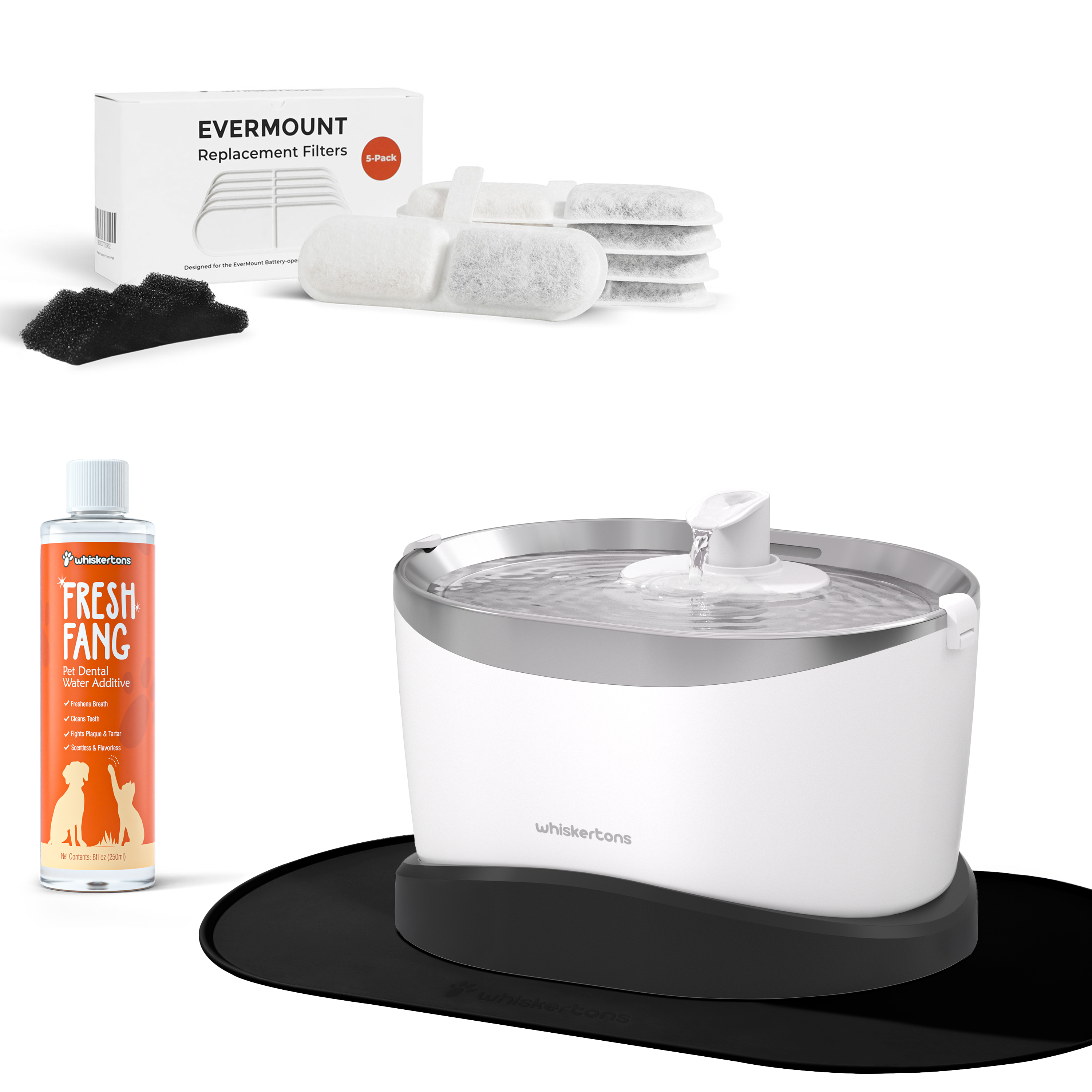 EverMount Battery-Operated Pet Water Fountain (Essential Bundle)